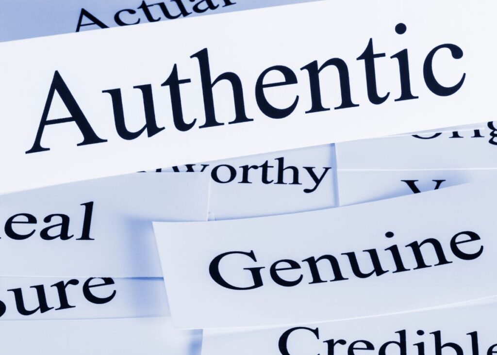 Authenticity builds credibility